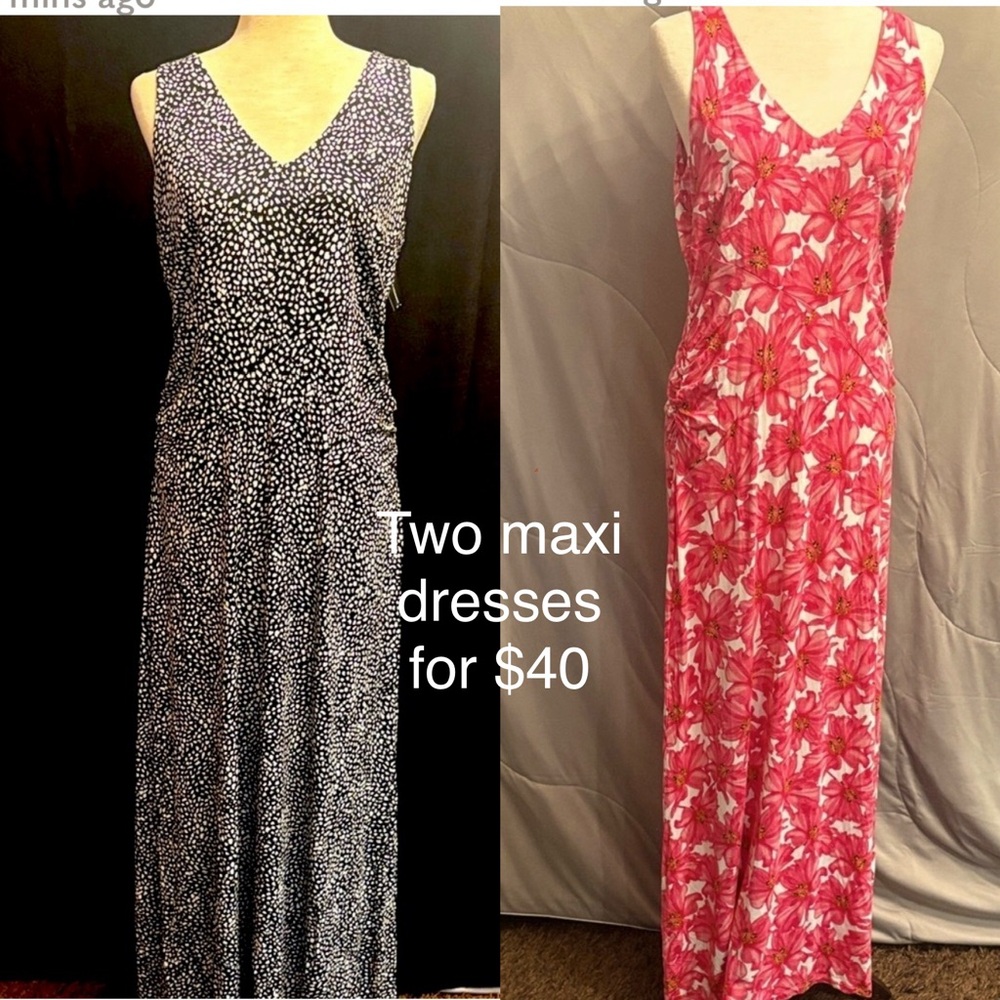 INC International Concepts Black and Pink Maxi Dresses- L - 2 for $40